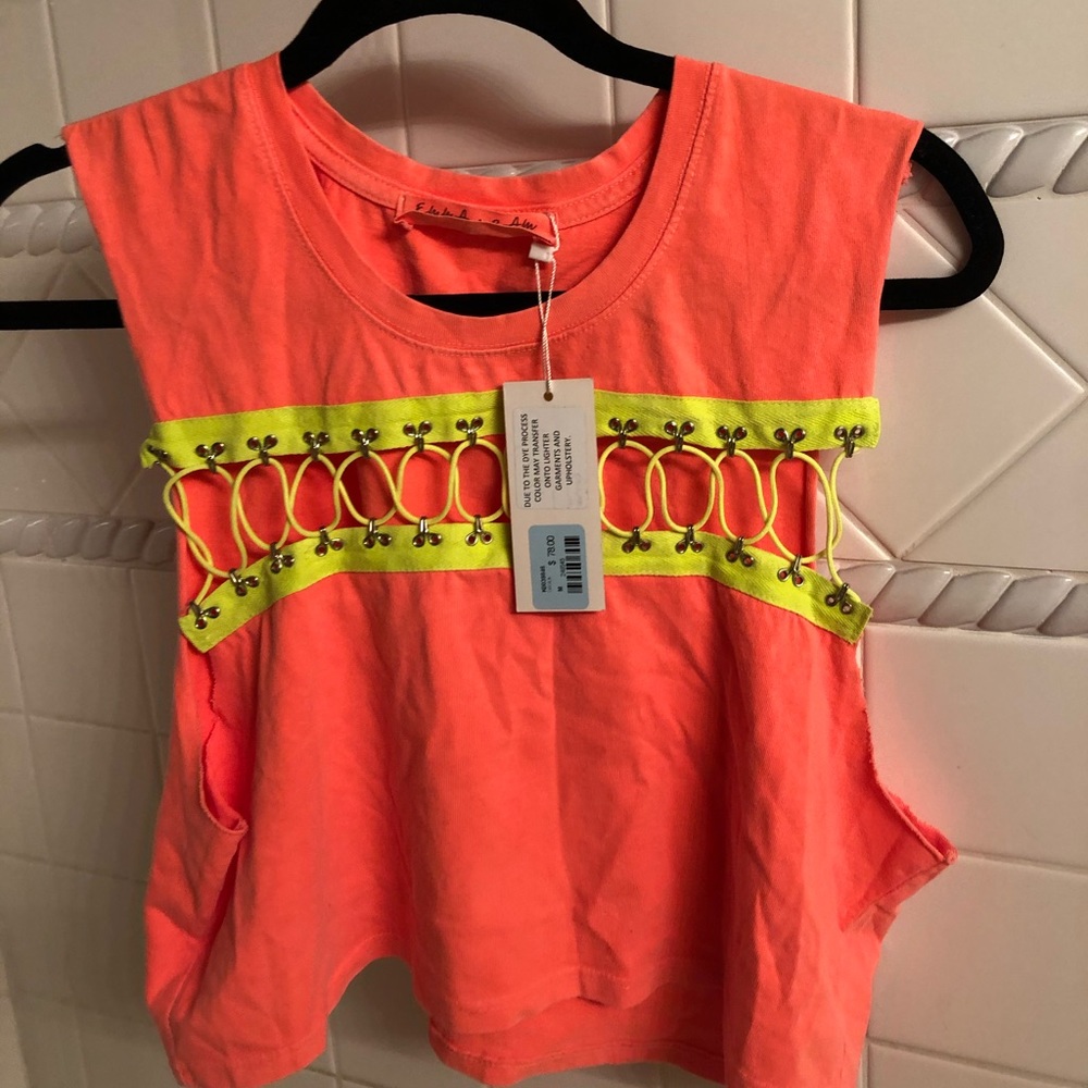 Emma & Sam Criss Cross Bungee Sleeveless Tee